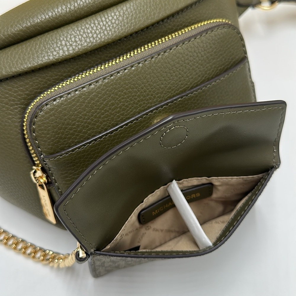 Michael Kors Maisie Large Pebbled Leather 2-in-1 Sling Pack Waist Belt Bag NWT - Picture 7 of 14